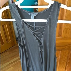Grey American Eagle criss cross tank